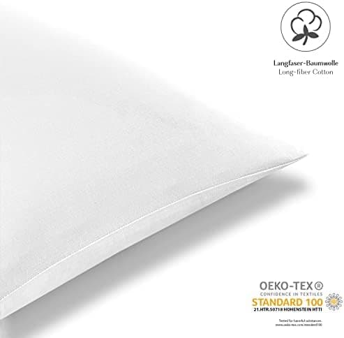 2er-Set Kissenbezüge 40 x 80 cm – Renforcé, 100% Baumwolle, superweich mit Reißverschluss, Babyrosa