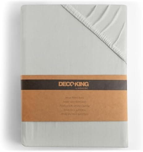 DecoKing Spannbettlaken 180 x 200 & 200 x 200 cm – 100% gekämmte Baumwolle (Jersey)