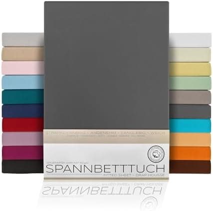 BEAUTEX Spannbetttuch aus Baumwolle – Premium Jersey 160 g/m², OEKO‑TEX STANDARD 100