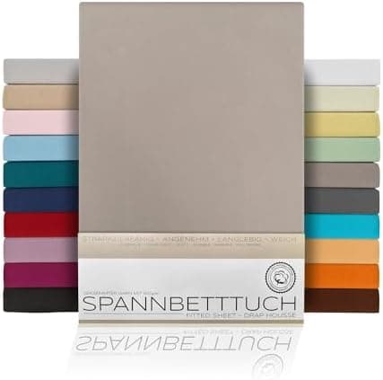 BEAUTEX Spannbetttuch aus Baumwolle – Premium Jersey 160 g/m², OEKO‑TEX STANDARD 100