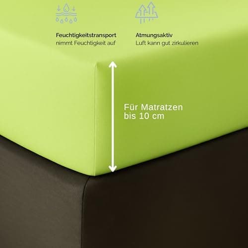 Spannbettlaken 120x200 cm – Jersey 100% Baumwolle – für Matratzen bis 25 cm Höhe