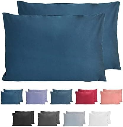 Komfortec Kissenbezüge 2er Set – 100% Baumwolle Premium Jersey (150 g/m²), superweich – OEKO‑TEX STANDARD 100