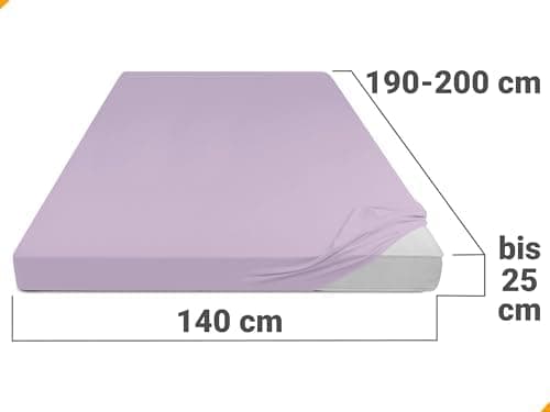 Jersey-Spannbetttuch – 100% Baumwolle, 180–200 x 200 cm