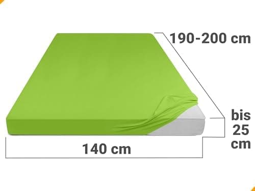 Jersey-Spannbetttuch – 100% Baumwolle, 180–200 x 200 cm