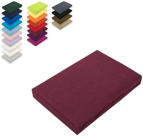 EXKLUSIV HEIMTEXTIL Jersey-Spannbettlaken 90–100 x 200 cm, bis 25 cm Matratzenhöhe – 100% Baumwolle, Öko‑Tex zertifizier
