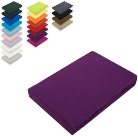 EXKLUSIV HEIMTEXTIL Jersey-Spannbettlaken 90–100 x 200 cm, bis 25 cm Matratzenhöhe – 100% Baumwolle, Öko‑Tex zertifizier