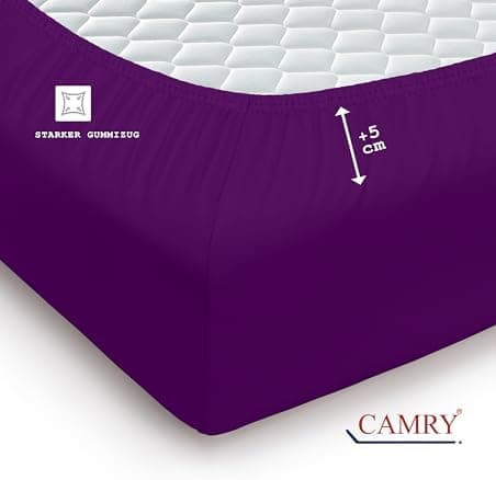 Camry Spannbettlaken 180x200–200x200 cm – Baumwoll‑Jersey Orange