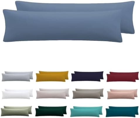 Kissenbezug 40x80 cm 2er Set – 100% Mikrofaser Beige, weich & bügelfrei mit Reißverschluss
