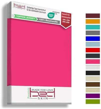 120x200 cm Jersey-Spannbettlaken – 100% Baumwolle, Weiß