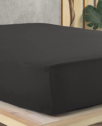 Vency Spannbettlaken 90x200 cm – 100% Baumwolle, für Matratzen bis 35 cm