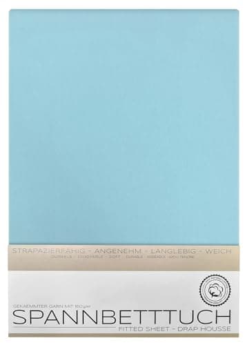 BEAUTEX Spannbetttuch aus Baumwolle – Premium Jersey 160 g/m², OEKO‑TEX STANDARD 100