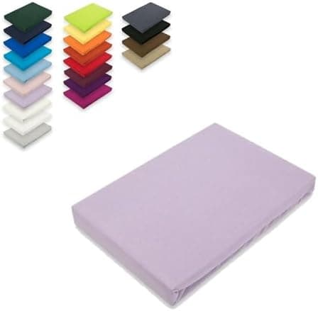 EXKLUSIV HEIMTEXTIL Jersey-Spannbettlaken 90–100 x 200 cm, bis 25 cm Matratzenhöhe – 100% Baumwolle, Öko‑Tex zertifizier