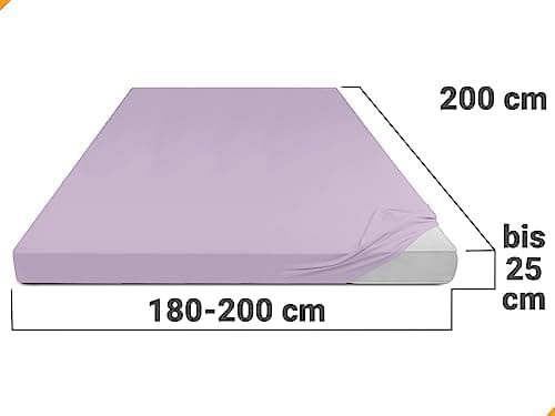 Jersey-Spannbetttuch – 100% Baumwolle, 180–200 x 200 cm