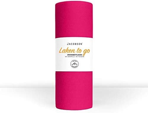 Jacobson Jersey-Spannbettlaken – 50% Baumwolle/50% Polyester, elastisch & hautsympathisch – 180–200 x 200 cm, 1er Set, N