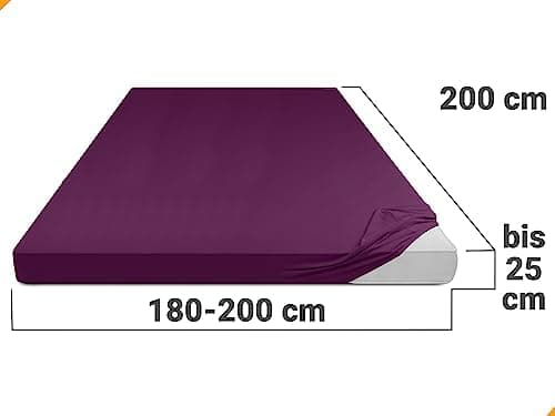 Jersey-Spannbetttuch – 100% Baumwolle, 180–200 x 200 cm