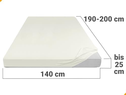 Jersey-Spannbetttuch – 100% Baumwolle, 180–200 x 200 cm