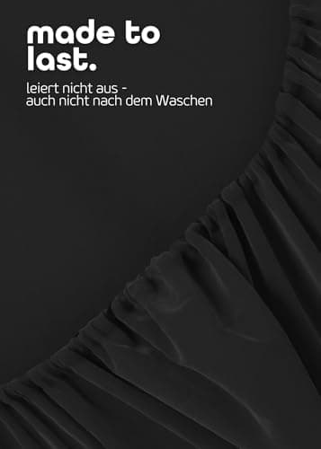 Sämann® Spannbettlaken Jersey 90x200 cm – Baumwolle, anthrazit