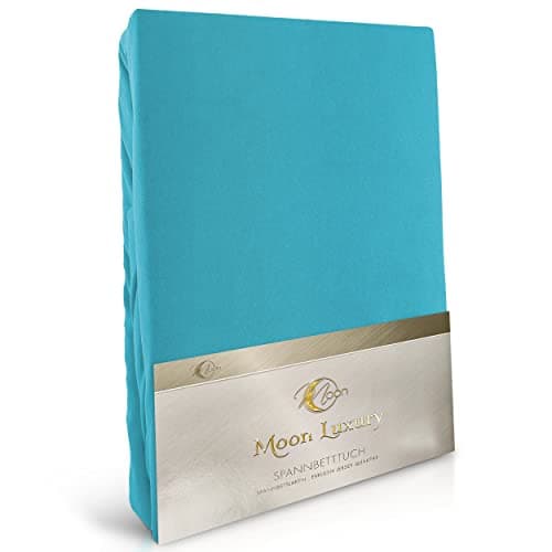 MOON-Luxury Spannbettlaken/Spannbetttuch Jersey-Stretch 230 g/m² OEKO-TEX – anthrazit, 90×200–100×220