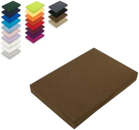 EXKLUSIV HEIMTEXTIL Jersey-Spannbettlaken 90–100 x 200 cm, bis 25 cm Matratzenhöhe – 100% Baumwolle, Öko‑Tex zertifizier