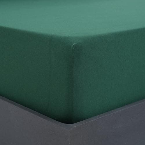 Vency Spannbettlaken 90x200 cm (bis 25 cm Matratzenhöhe) – 100% Baumwolle, Weiß