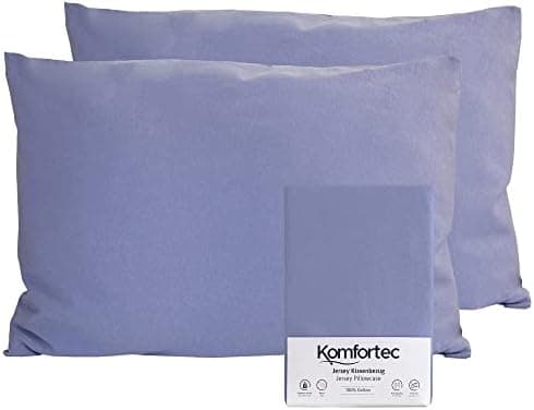 Komfortec Kissenbezüge 2er Set – 100% Baumwolle Premium Jersey (150 g/m²), superweich – OEKO‑TEX STANDARD 100