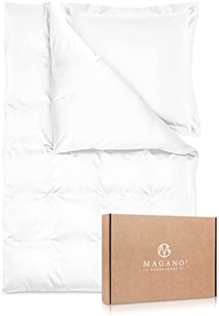 Magano® Bettwäsche 135x200 Taupe – Bambus & Baumwolle Satin 400 TC Premium, Deckenbezug 135x200 cm + Kissenbezug 40x80 c