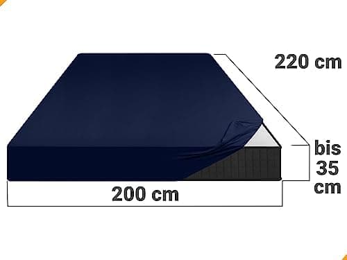 Jersey-Spannbetttuch – 100% Baumwolle, 180–200 x 200 cm