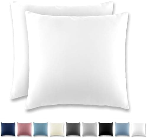 REDKEY Kissenbezug 40x80 cm 2er Set – gebürstetes Mikrofaser, Reißverschluss, waschbar bis 40°C – Anthrazit