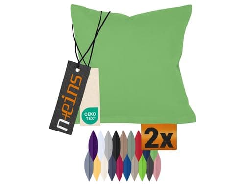 Doppelpack Baumwoll-Kissenbezüge 40 x 15 cm – Navyblau, schlichtes modernes Design