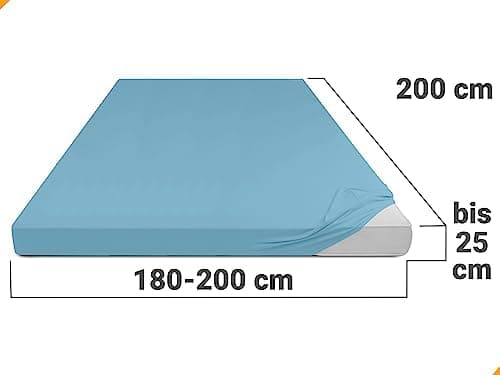 Jersey-Spannbetttuch – 100% Baumwolle, 180–200 x 200 cm