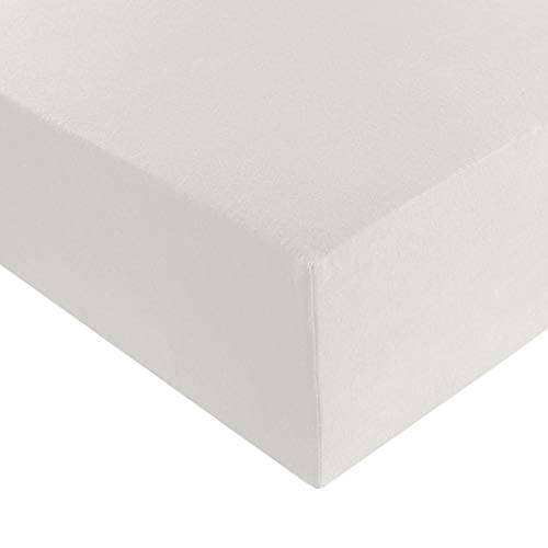 Heim24h Spannbettlaken 120x200 cm (bis 30 cm) – 100% Baumwolle Jersey, Schwarz