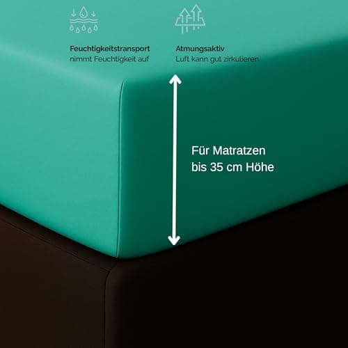 Spannbettlaken 120x200 cm – Jersey 100% Baumwolle – für Matratzen bis 25 cm Höhe
