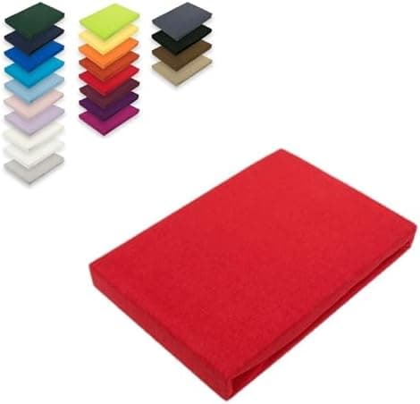 EXKLUSIV HEIMTEXTIL Jersey-Spannbettlaken 90–100 x 200 cm, bis 25 cm Matratzenhöhe – 100% Baumwolle, Öko‑Tex zertifizier