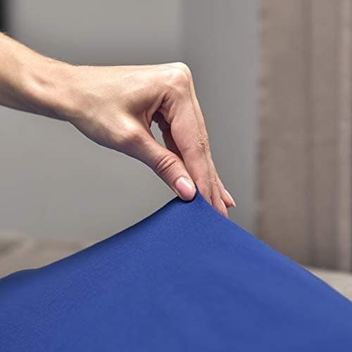 leevitex® Spannbettlaken 180x200–200x200 cm | 100% Jersey-Baumwolle | für Matratzen bis 25 cm