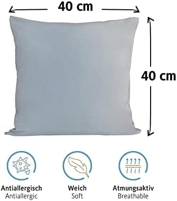 Komfortec Kissenbezüge 2er Set – 100% Baumwolle Premium Jersey (150 g/m²), superweich – OEKO‑TEX STANDARD 100