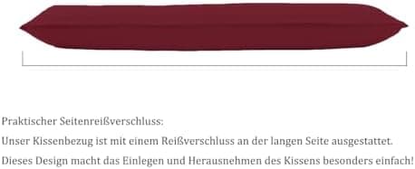 Kissenbezug 40x80 cm 2er Set – 100% Mikrofaser Beige, weich & bügelfrei mit Reißverschluss