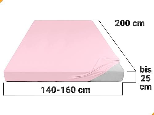 Jersey-Spannbetttuch – 100% Baumwolle, 180–200 x 200 cm