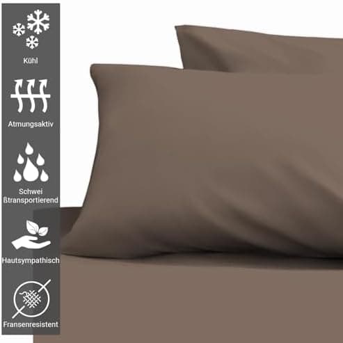 Pizuna Kissenbezüge 2er-Pack 40 x 80 cm Dunkelblau – 100% Langstapel-Baumwolle, 400 Fadenzahl