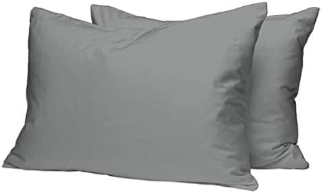 Pizuna Kissenbezüge 2er-Pack 40 x 80 cm Dunkelblau – 100% Langstapel-Baumwolle, 400 Fadenzahl