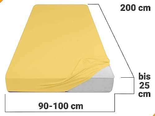 Jersey-Spannbetttuch – 100% Baumwolle, 180–200 x 200 cm