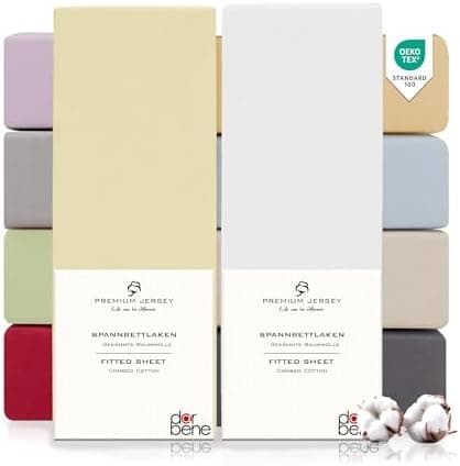 Spannbettlaken 90x200 – Jersey 100% gekämmte Baumwolle, passend für Matratzen bis 30 cm