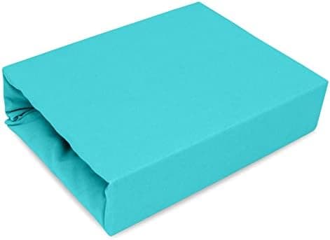 Best for Kids Spannbettlaken – 100% Baumwolle Jersey, 180 x 200 cm, Türkis