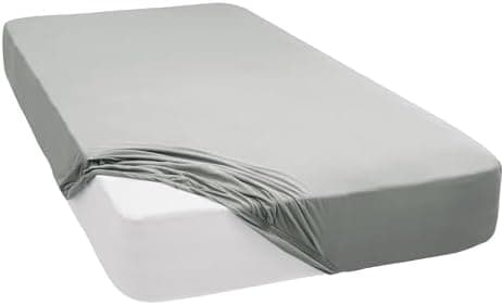 Mixibaby Spannbettlaken Jersey 100% Baumwolle – 180 x 200 cm, Hellgrau