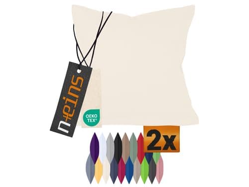 Doppelpack Baumwoll-Kissenbezüge 40 x 15 cm – Navyblau, schlichtes modernes Design