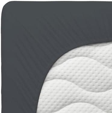 Jersey-Spannbettlaken 100% Baumwolle, 180 x 200 cm – Silber
