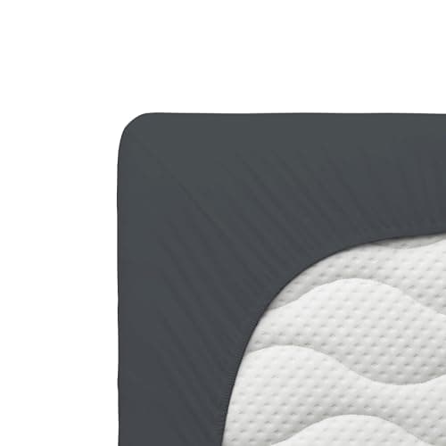 Jersey-Spannbettlaken 100% Baumwolle, 180 x 200 cm – Silber