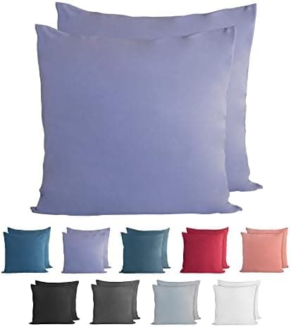 Komfortec Kissenbezüge 2er Set – 100% Baumwolle Premium Jersey (150 g/m²), superweich – OEKO‑TEX STANDARD 100