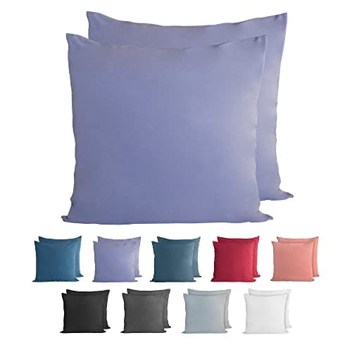 Komfortec Kissenbezüge 2er Set – 100% Baumwolle Premium Jersey (150 g/m²), superweich – OEKO‑TEX STANDARD 100