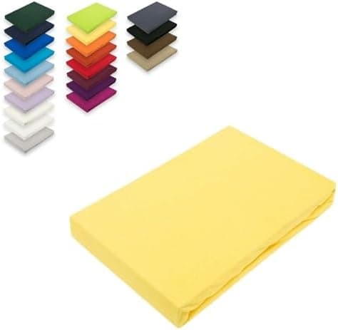 EXKLUSIV HEIMTEXTIL Jersey-Spannbettlaken 90–100 x 200 cm, bis 25 cm Matratzenhöhe – 100% Baumwolle, Öko‑Tex zertifizier