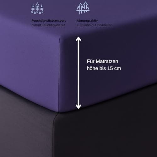 Spannbettlaken 120x200 cm – Jersey 100% Baumwolle – für Matratzen bis 25 cm Höhe